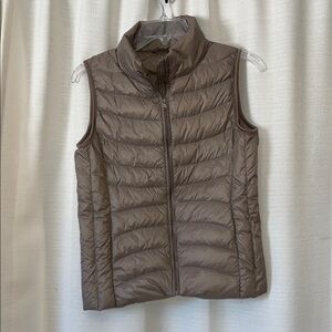Women's Brown Quilted Vest
